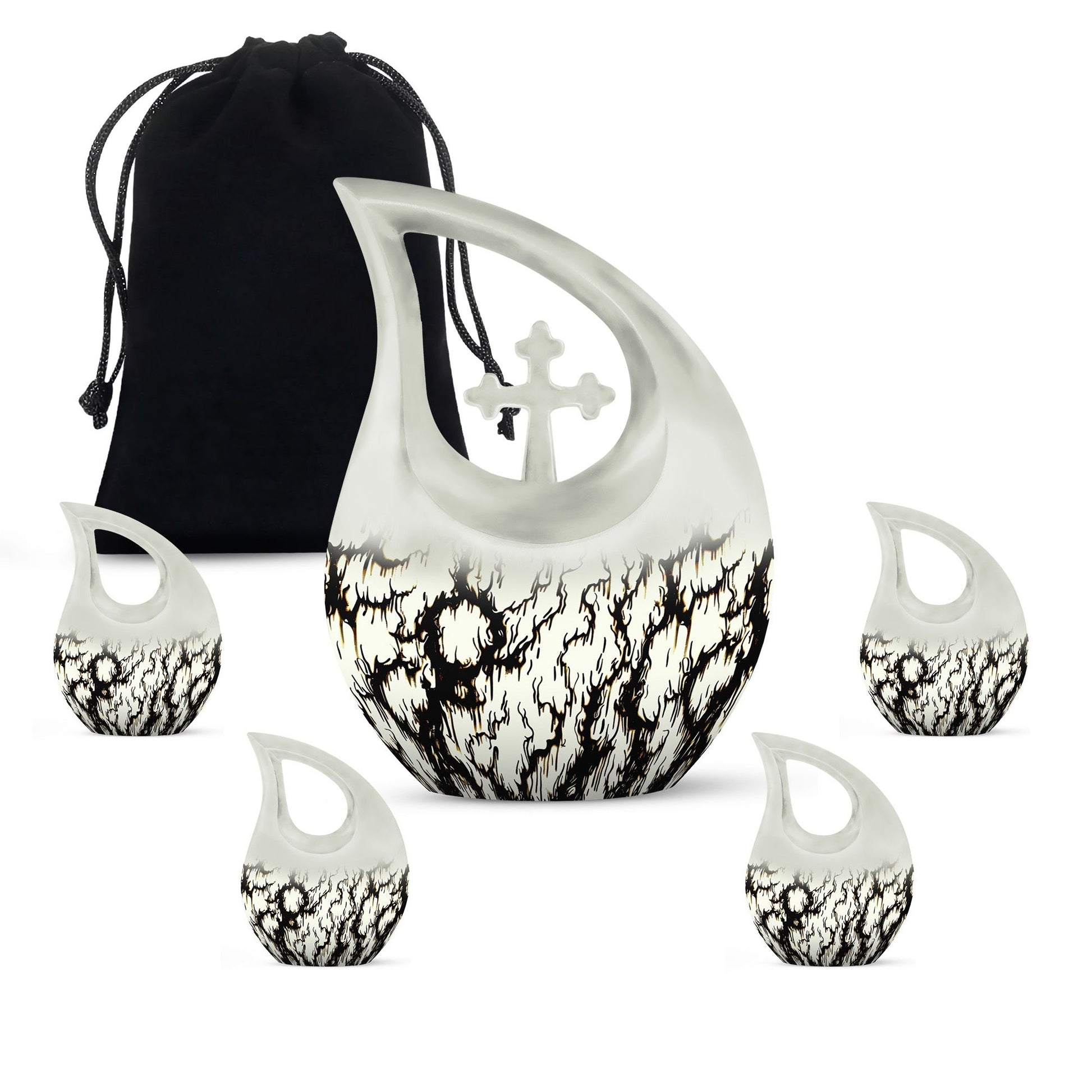 10-inch Ink Rorschach urn