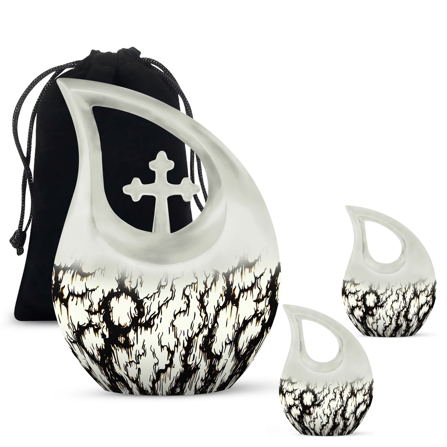 10-inch Ink Rorschach urn