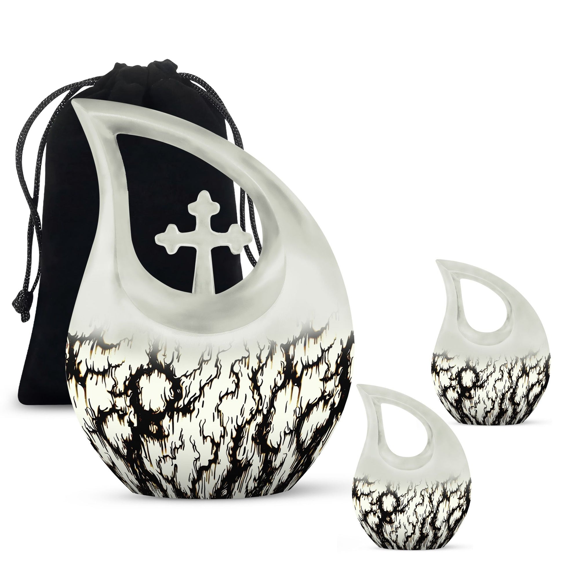 10-inch Ink Rorschach urn