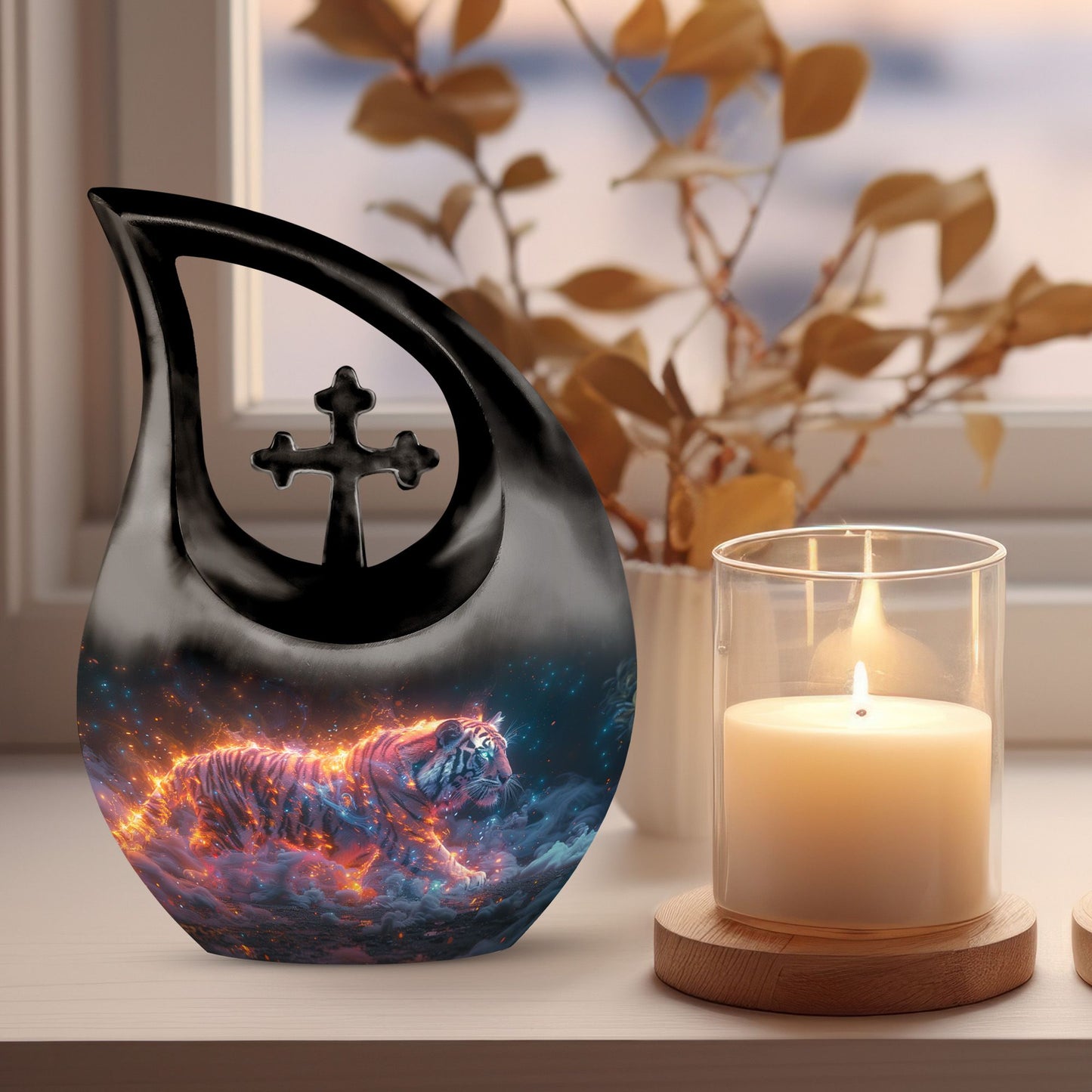 10-inch Cosmic Blaze Urn, 