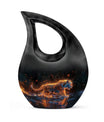 Tiger Cremation Urn - Artistic Black Decorative Urn For Hunan Ashes