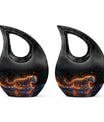 Tiger Cremation Urn - Artistic Black Decorative Urn For Hunan Ashes