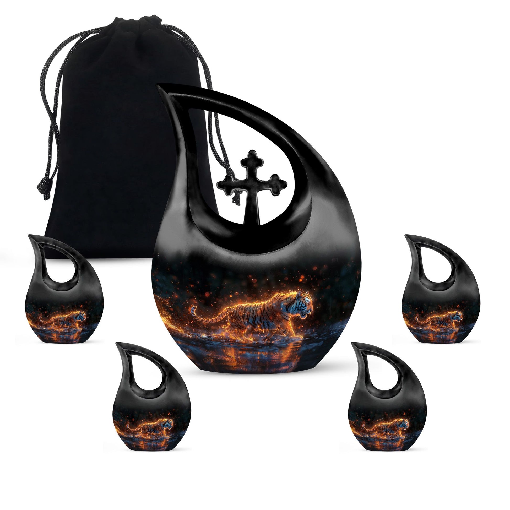 10-inch Fiery Rain Stride Urn 