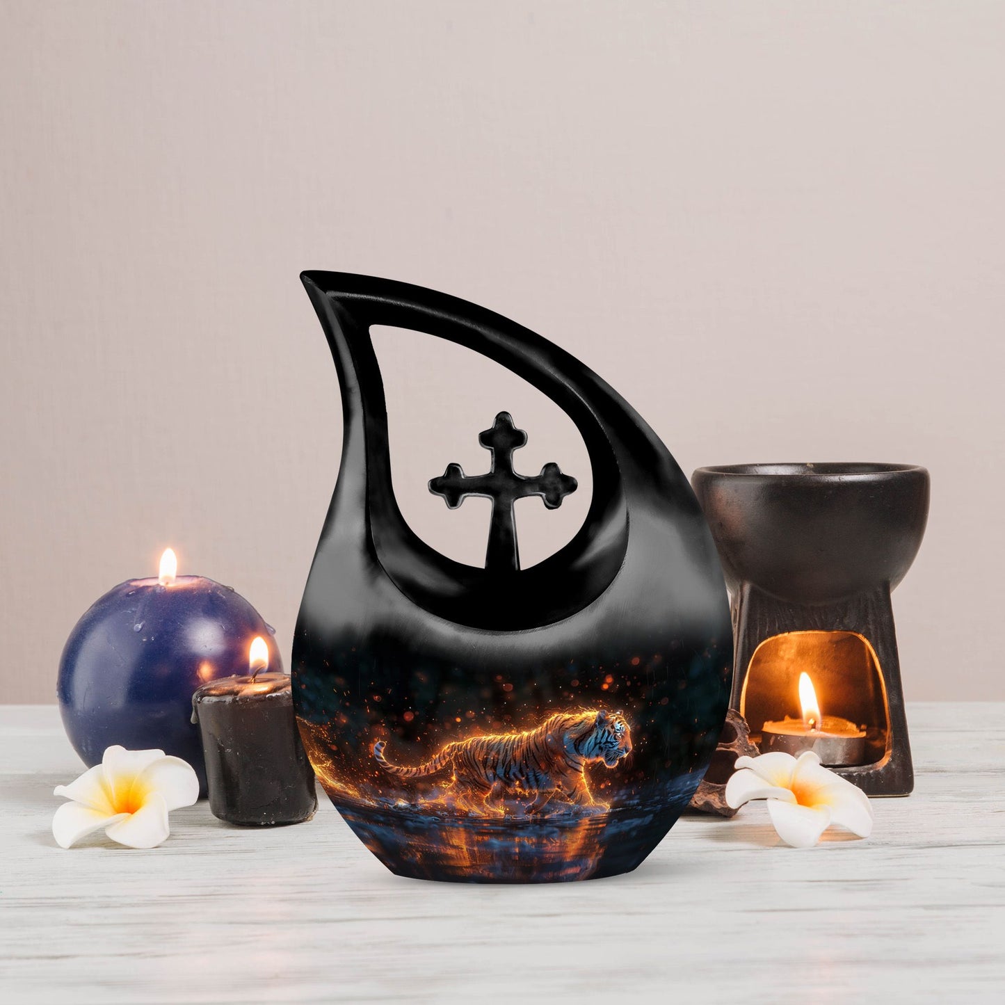 10-inch Fiery Rain Stride Urn 