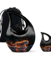 Tiger Cremation Urn - Artistic Black Decorative Urn For Hunan Ashes