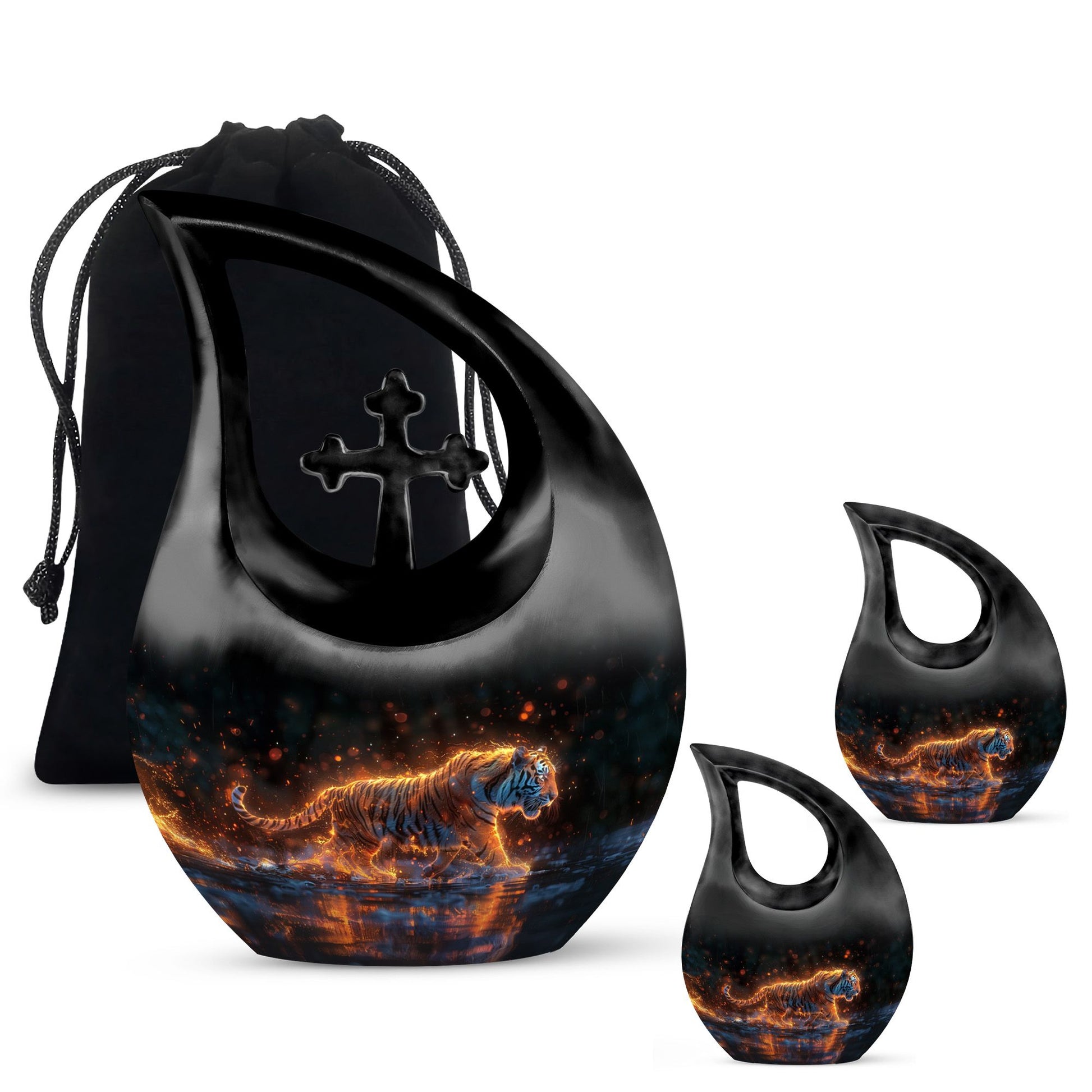 10-inch Fiery Rain Stride Urn 