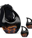 Tiger Cremation Urn - Artistic Black Decorative Urn For Hunan Ashes