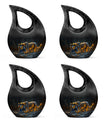 Hunger Tiger Black Cremation Urn - Urns For Human Ashes Large Adult