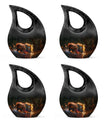 Black Tiger Cremation Urn with Artistic Design - Unique Urn for Ashes