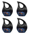 Blue Tiger Design Cremation Urn - Large Urns For Female & Male