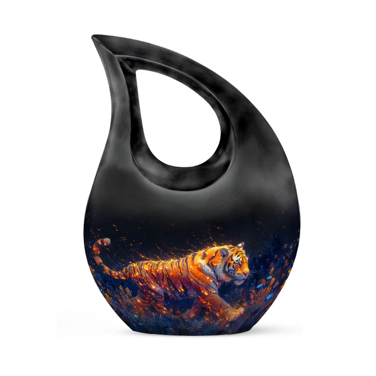 Personalized Tiger Cremation Urn for Mom - 10-inch, 200 cu in - Yatskia
