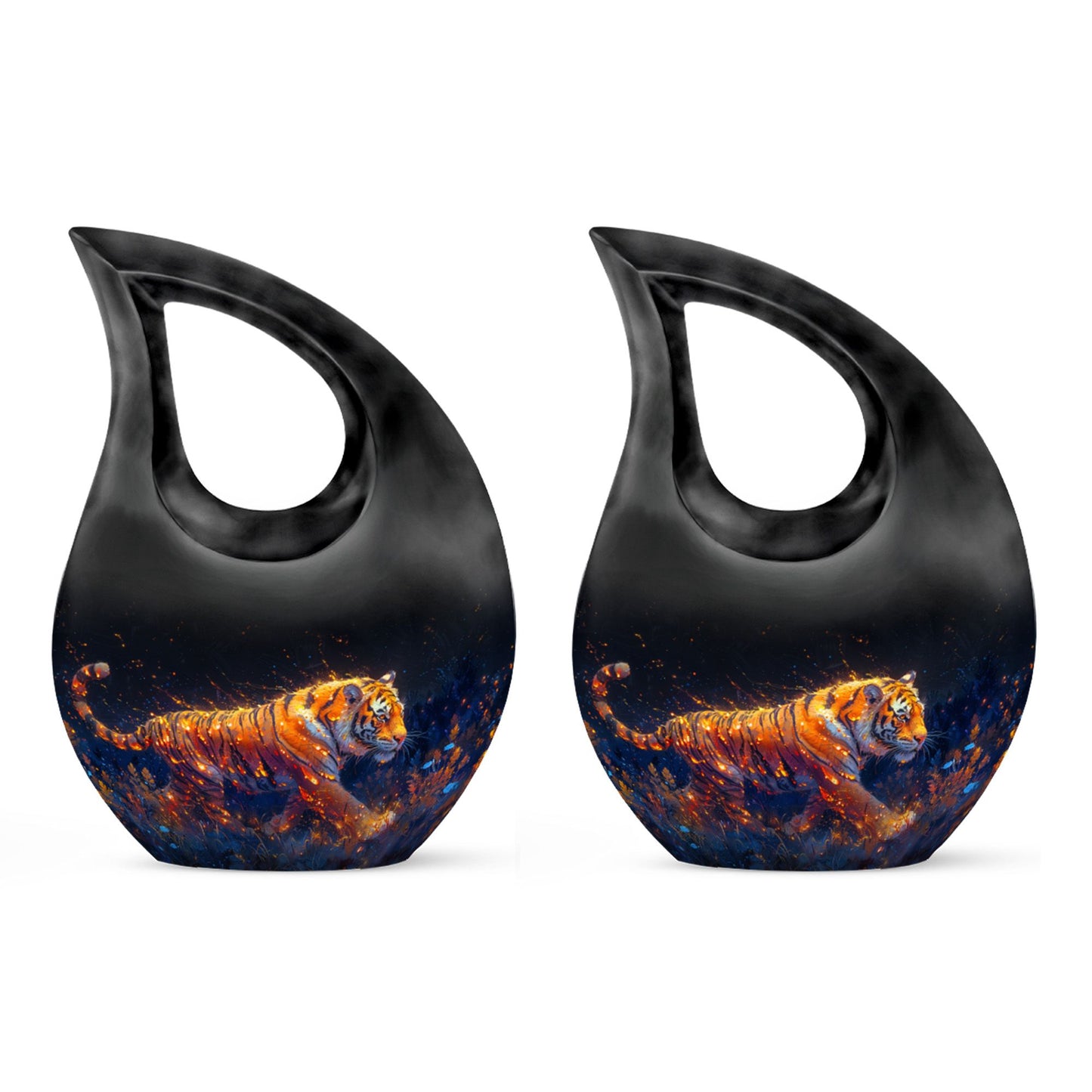Personalized Tiger Cremation Urn for Mom - 10-inch, 200 cu in - Yatskia