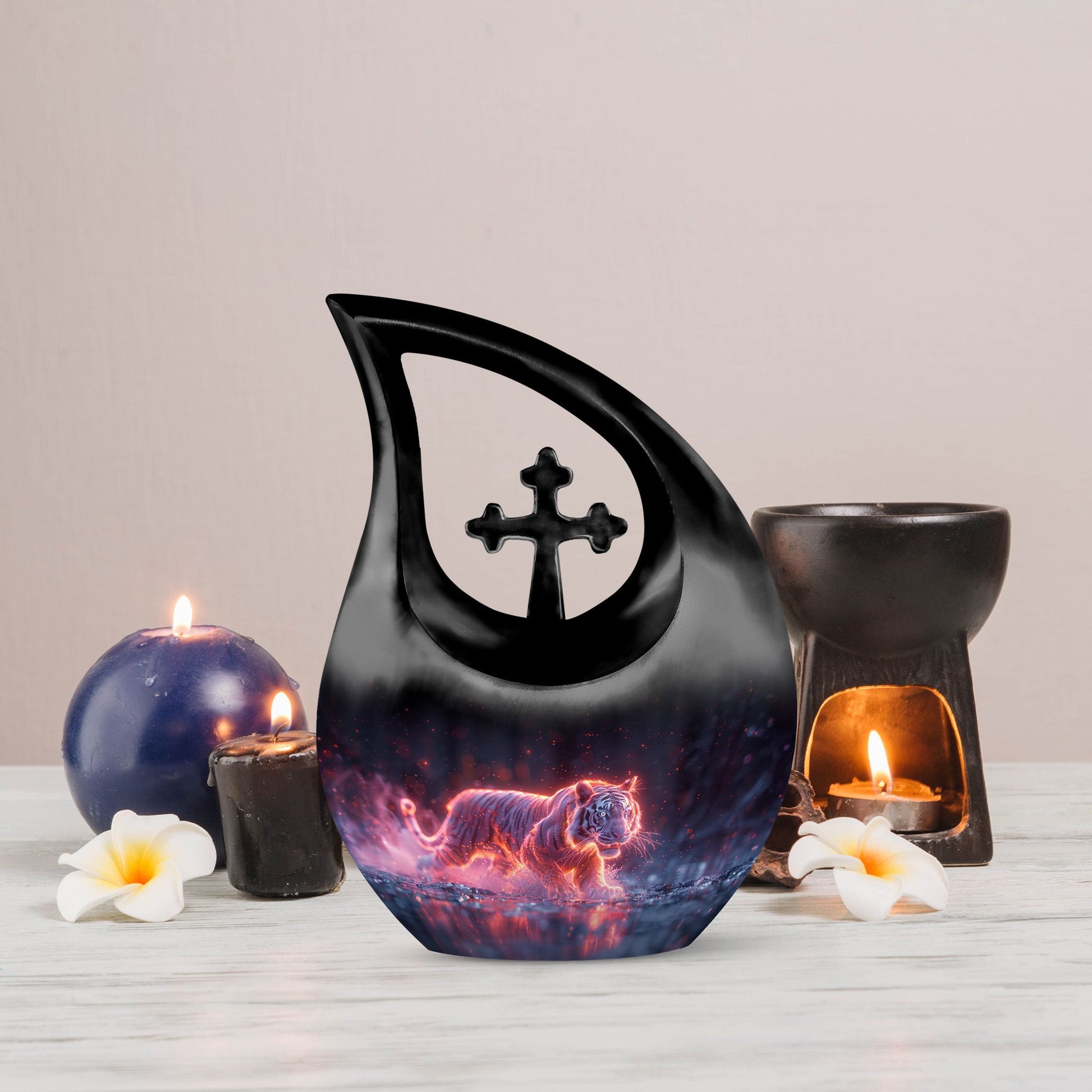 10 Inch Crimson Ember Stalker Memorial Urn