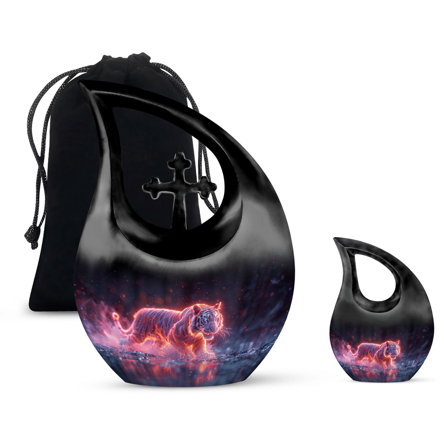 10 Inch Crimson Ember Stalker Memorial Urn