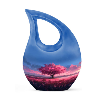 Pink Personalized Tree of Life Cremation Urn for Human Ashes - 10-inch, 200 cu in - Yatskia