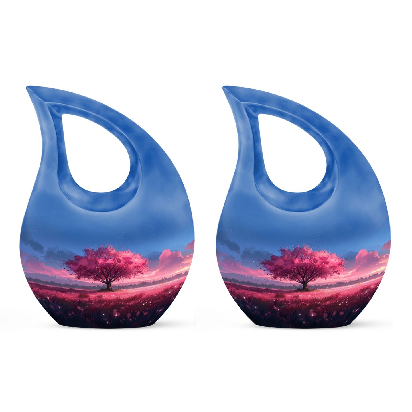 Pink Personalized Tree of Life Cremation Urn for Human Ashes - 10-inch, 200 cu in - Yatskia