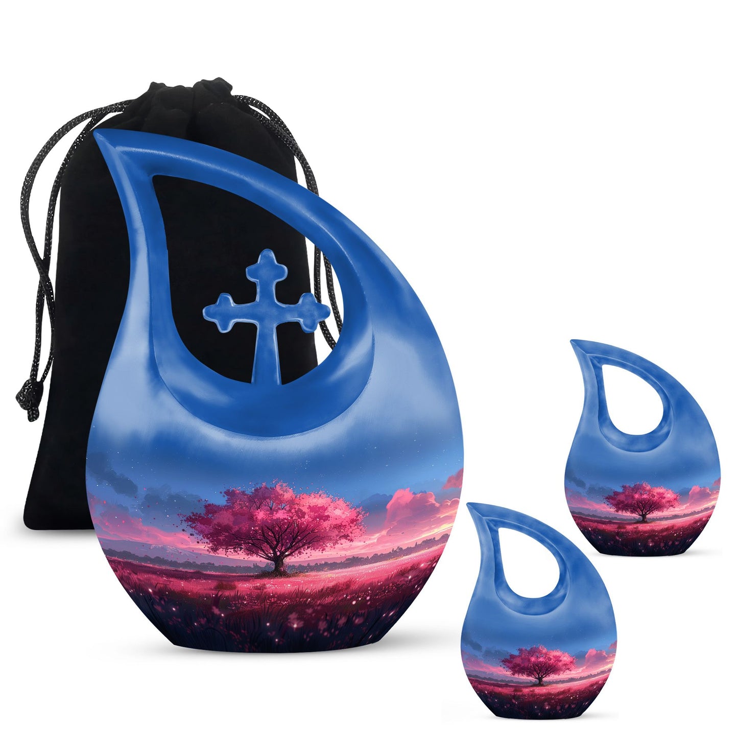 Pink Personalized Tree of Life Cremation Urn for Human Ashes - 10-inch, 200 cu in - Yatskia