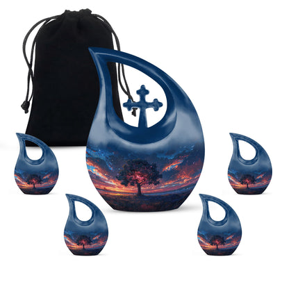 Personalized Tree of Life Cremation Urn for Human Ashes - 10-inch, 200 cu in - Yatskia