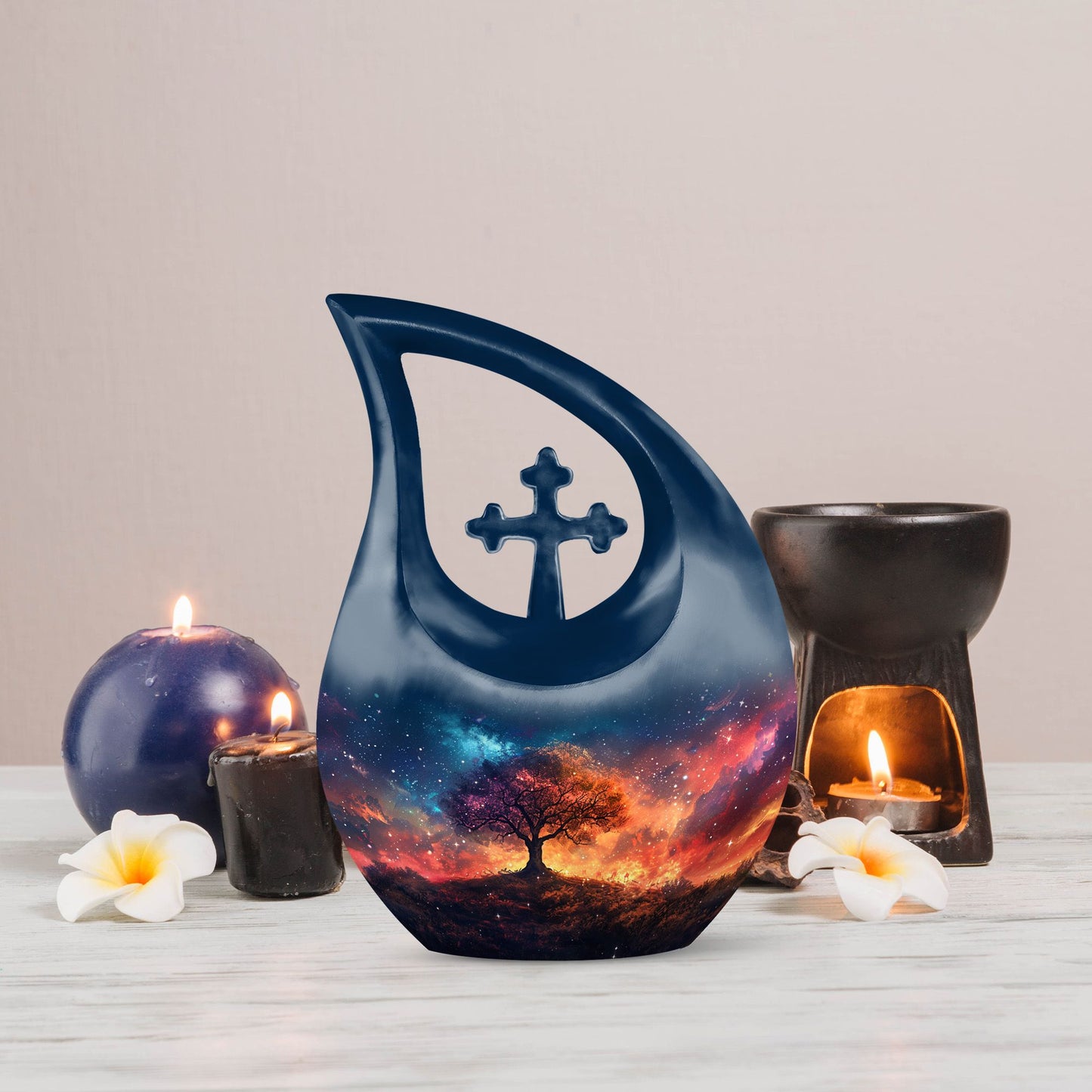 Galactic Blaze Genesis Cross Drop Large Urn, 
