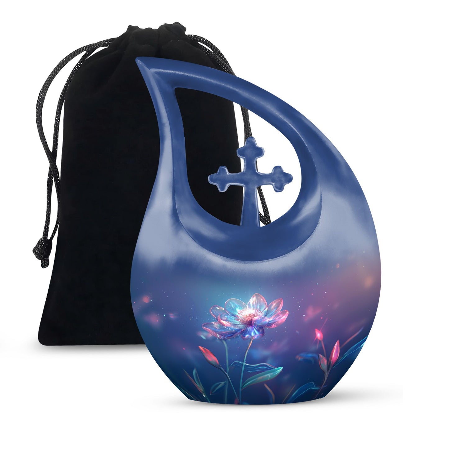 Ethereal Floral Glow 10 Inch Memorial Urn