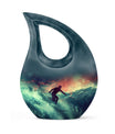 Surfing Man In Ocean - Decorative Unique Urn For Ashes Adult Male