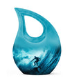Midnight Surf Odyssey - Large Urn Memorial, Funeral Cremation Urn