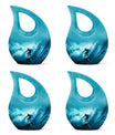 Midnight Surf Odyssey - Large Urn Memorial, Funeral Cremation Urn