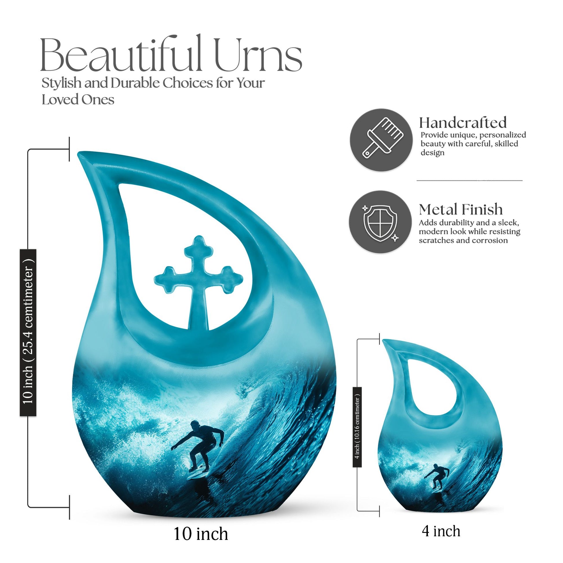 10-inch Midnight Surf Odyssey Urn 