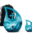 Midnight Surf Odyssey - Large Urn Memorial, Funeral Cremation Urn