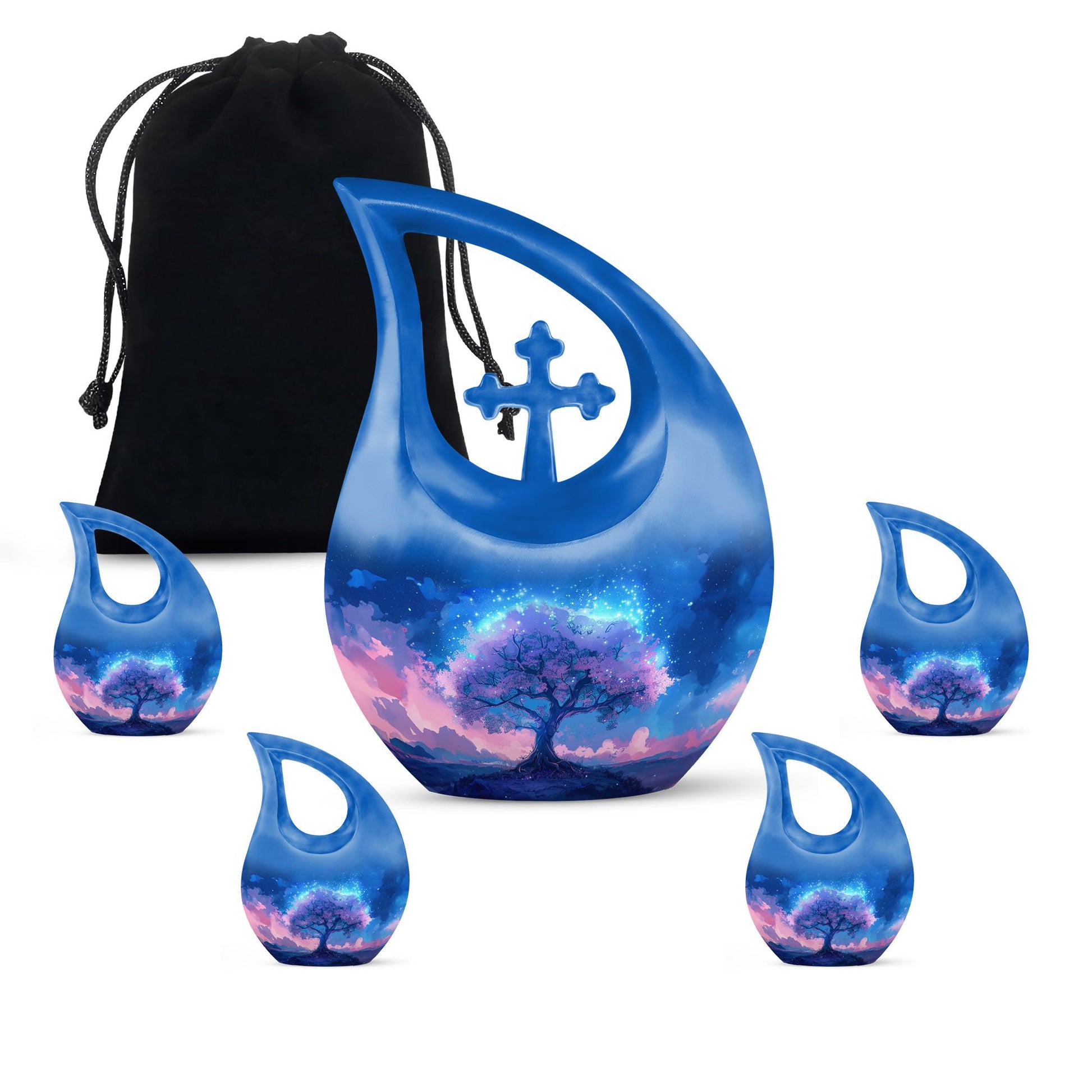 Stardust Blossom Twilight small memorial urn