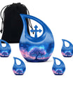Tree of Life Burial Urn – Beautiful Artistic Blue Urn For Funeral Ashes