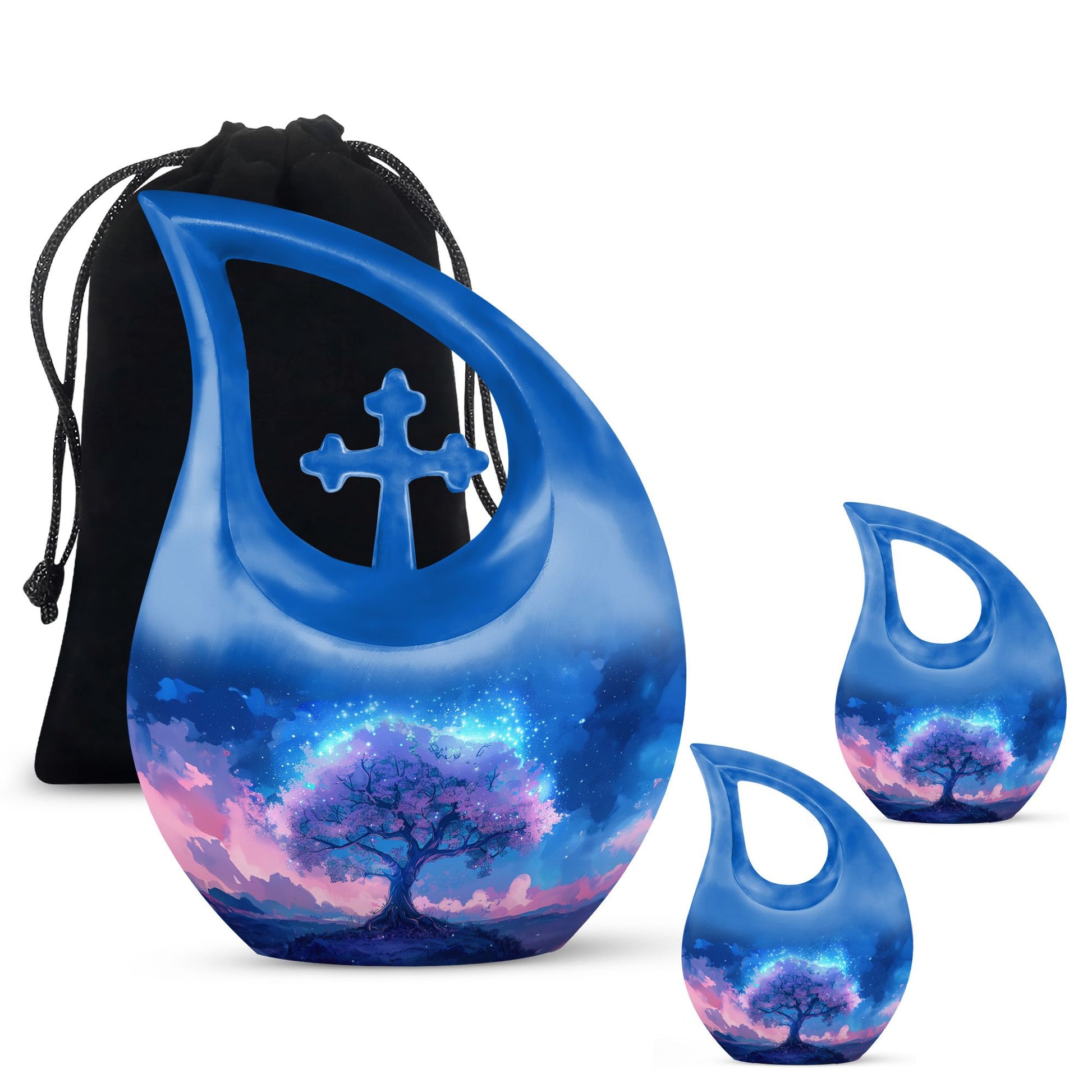 Stardust Blossom Twilight small memorial urn