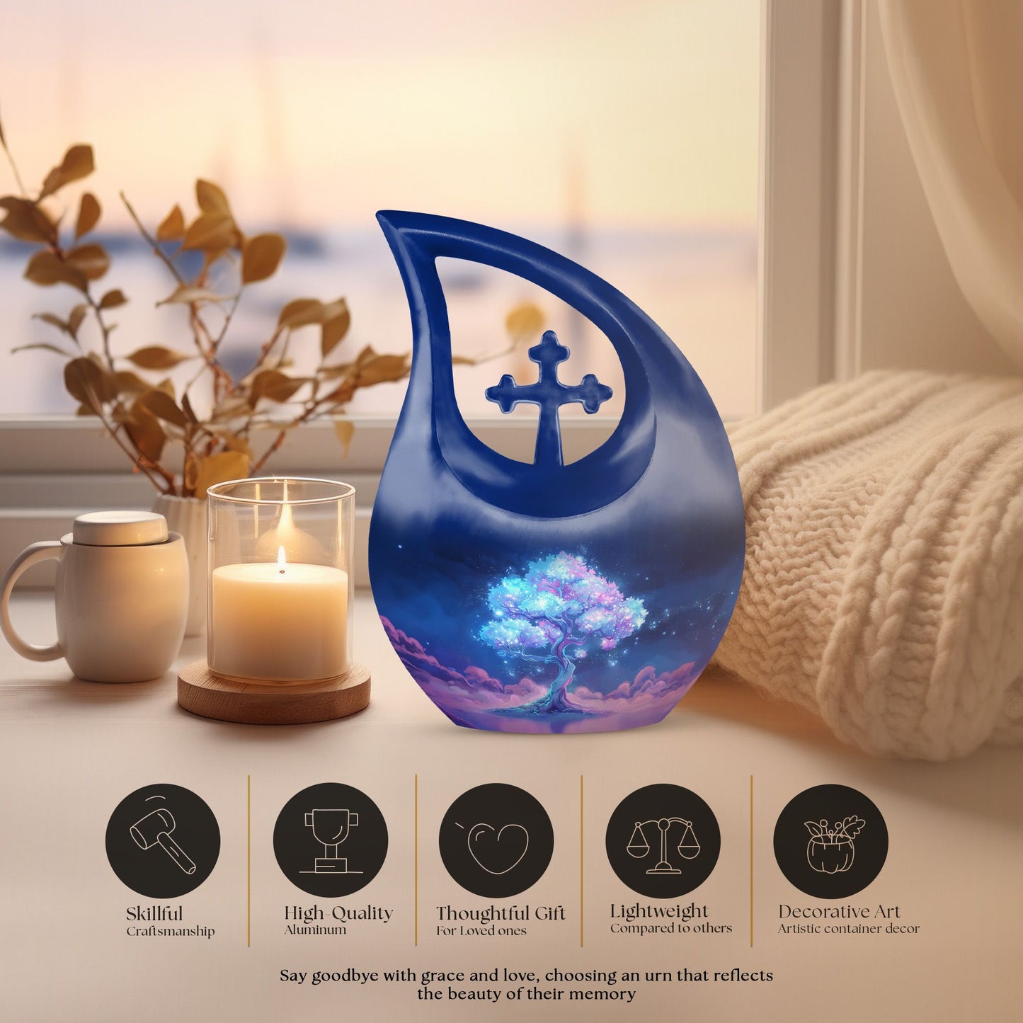 Celestial Bloom Harmony Urn
