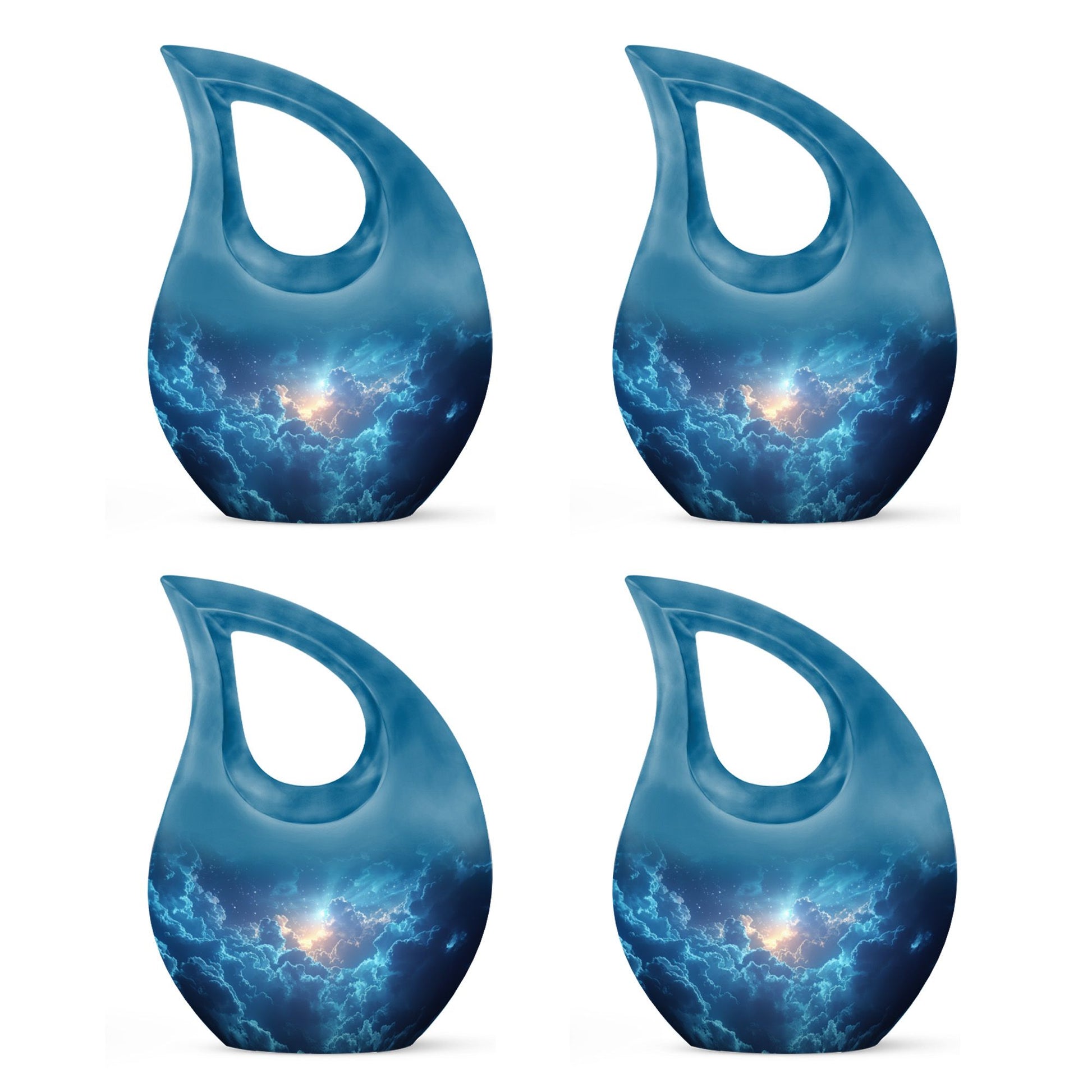 Beautiful Blue Sky and Sun Urn - Unique Urns For Human Ashes