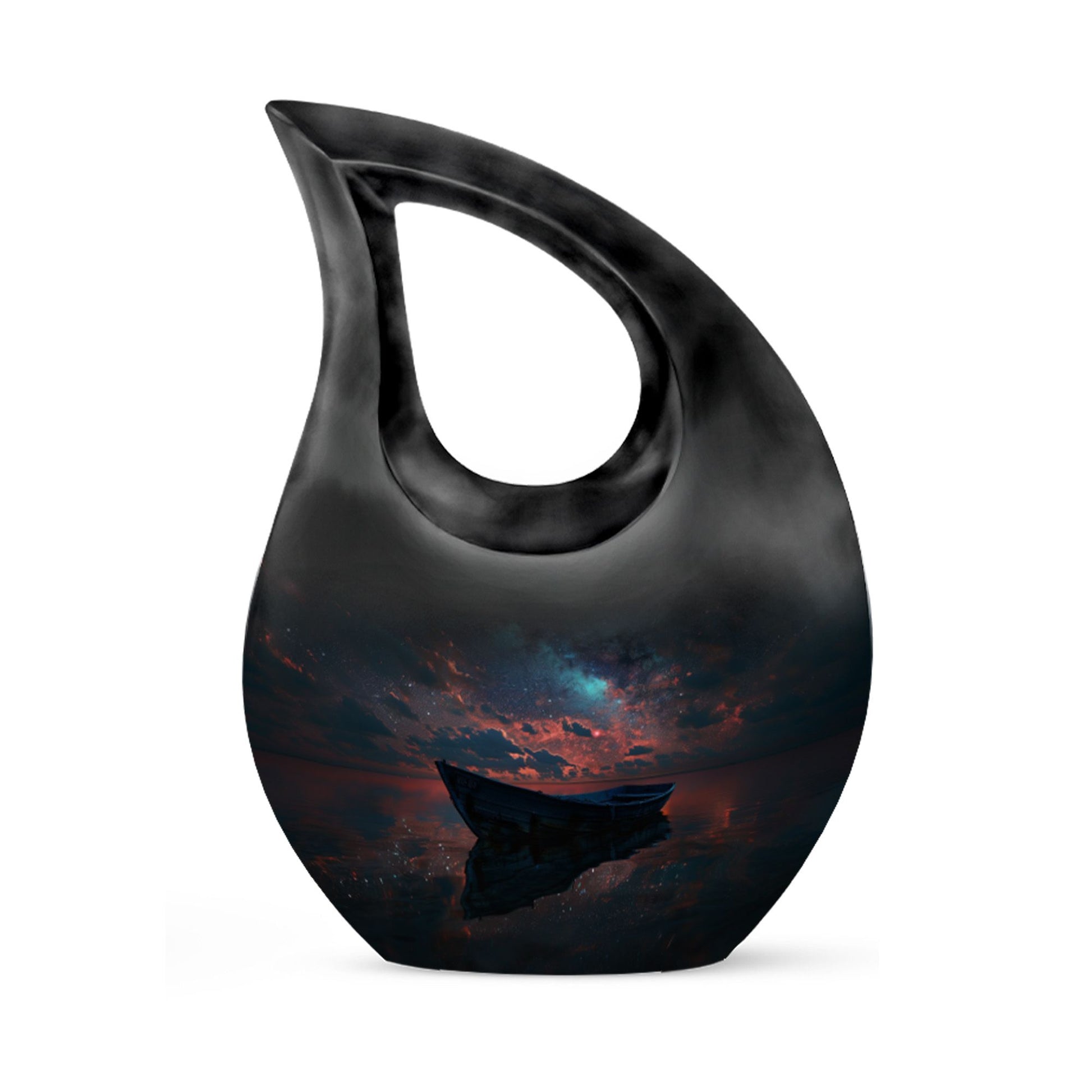 Boat Night Sky Urn – Celestial Vessel Design for Memorial Keepsakes