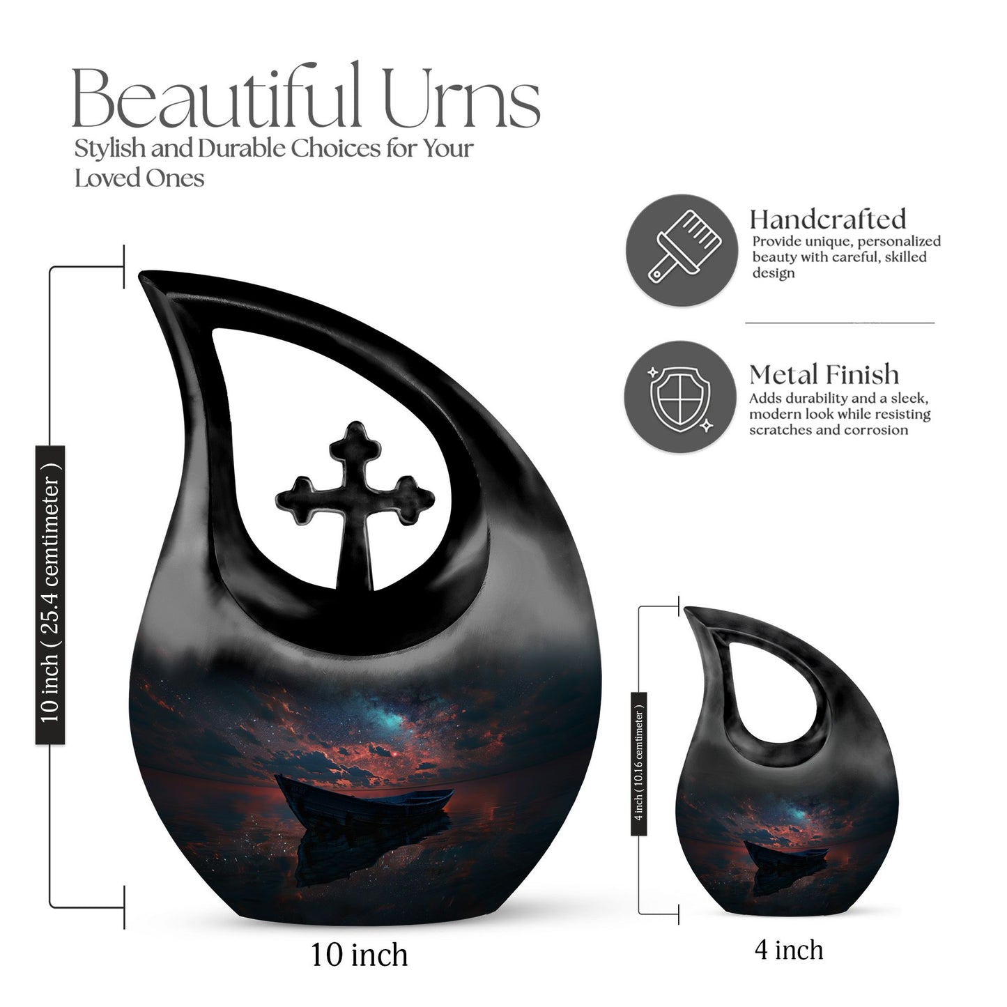 Galactic Solitude Seascape Urn