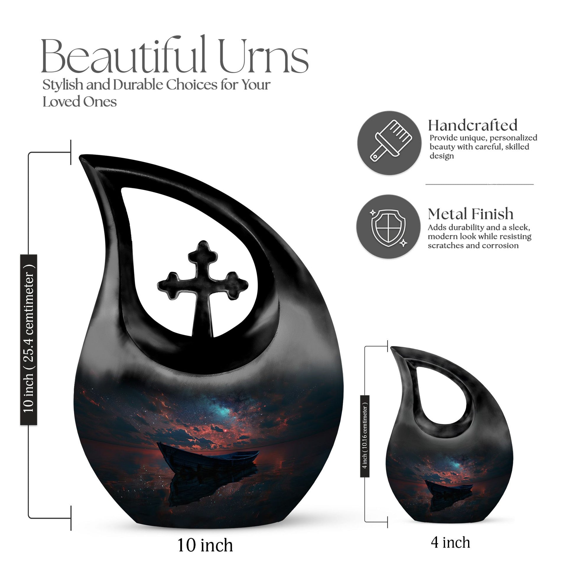 Galactic Solitude Seascape Urn