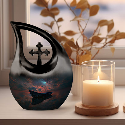 Galactic Solitude Seascape Urn