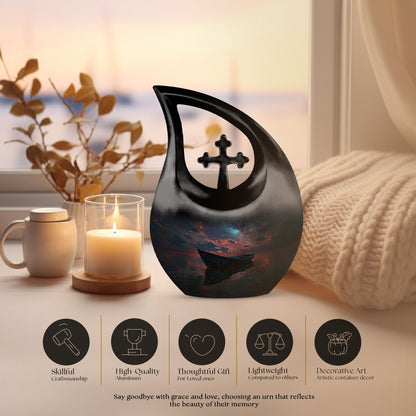 Galactic Solitude Seascape Urn