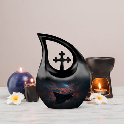 Galactic Solitude Seascape Urn