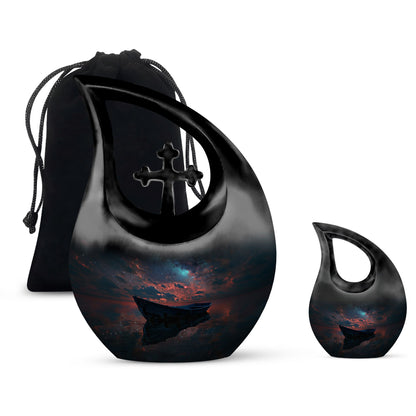 Galactic Solitude Seascape Urn