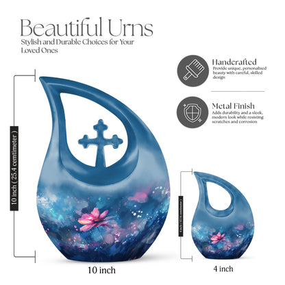 Cosmic Floral Dreamscape Memorial Urn