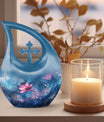 Cosmic Floral Dreamscape Memorial Urn