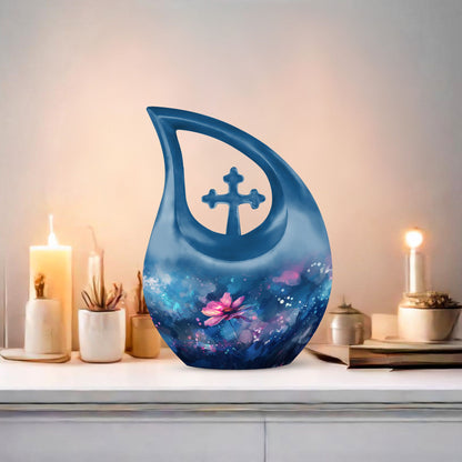 Cosmic Floral Dreamscape Memorial Urn