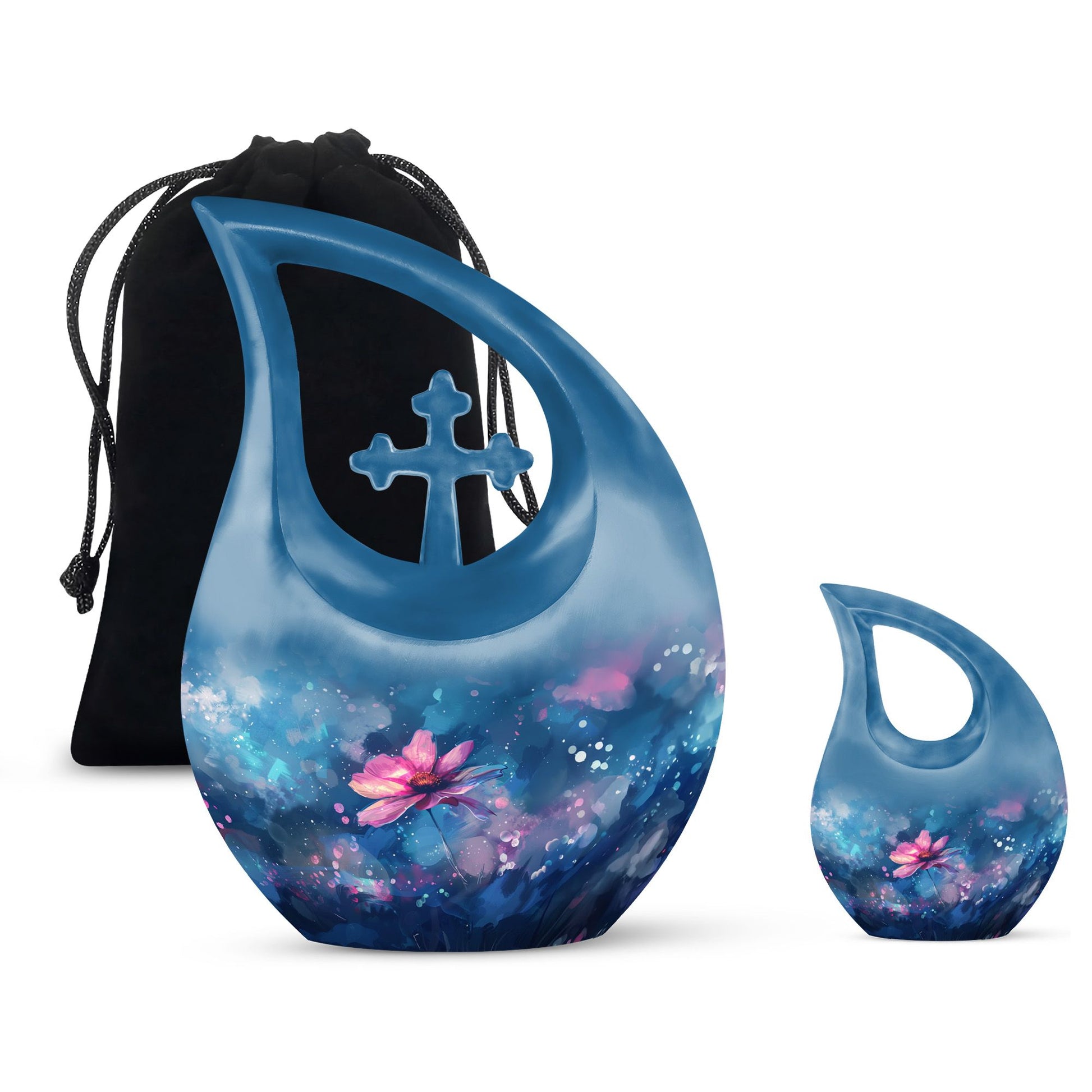Cosmic Floral Dreamscape Memorial Urn
