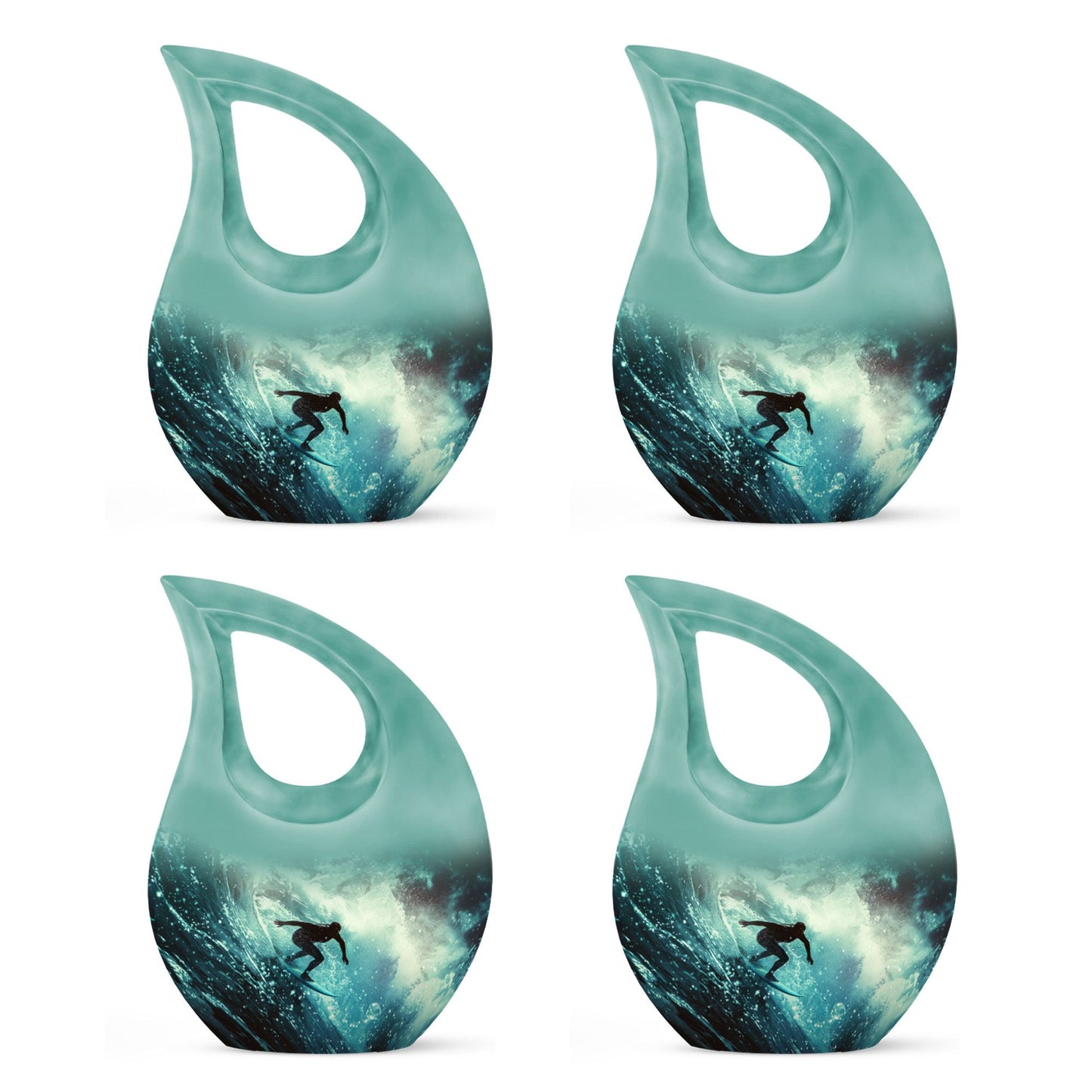 Personalized Ocean Cremation Urn for Human Ashes - 10-inch, 200 cu in - Yatskia