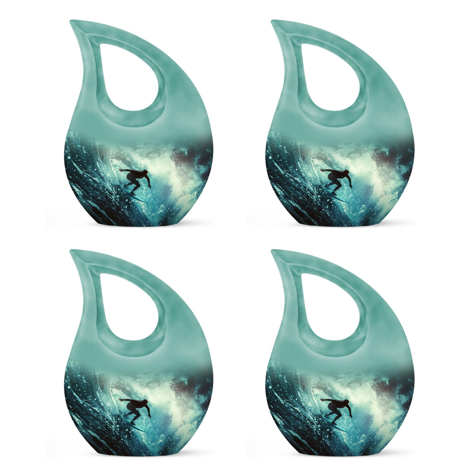 Surfer-Ocean Themed Cremation Urn - Urns For Ashes Large