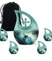 Surfer-Ocean Themed Cremation Urn - Urns For Ashes Large