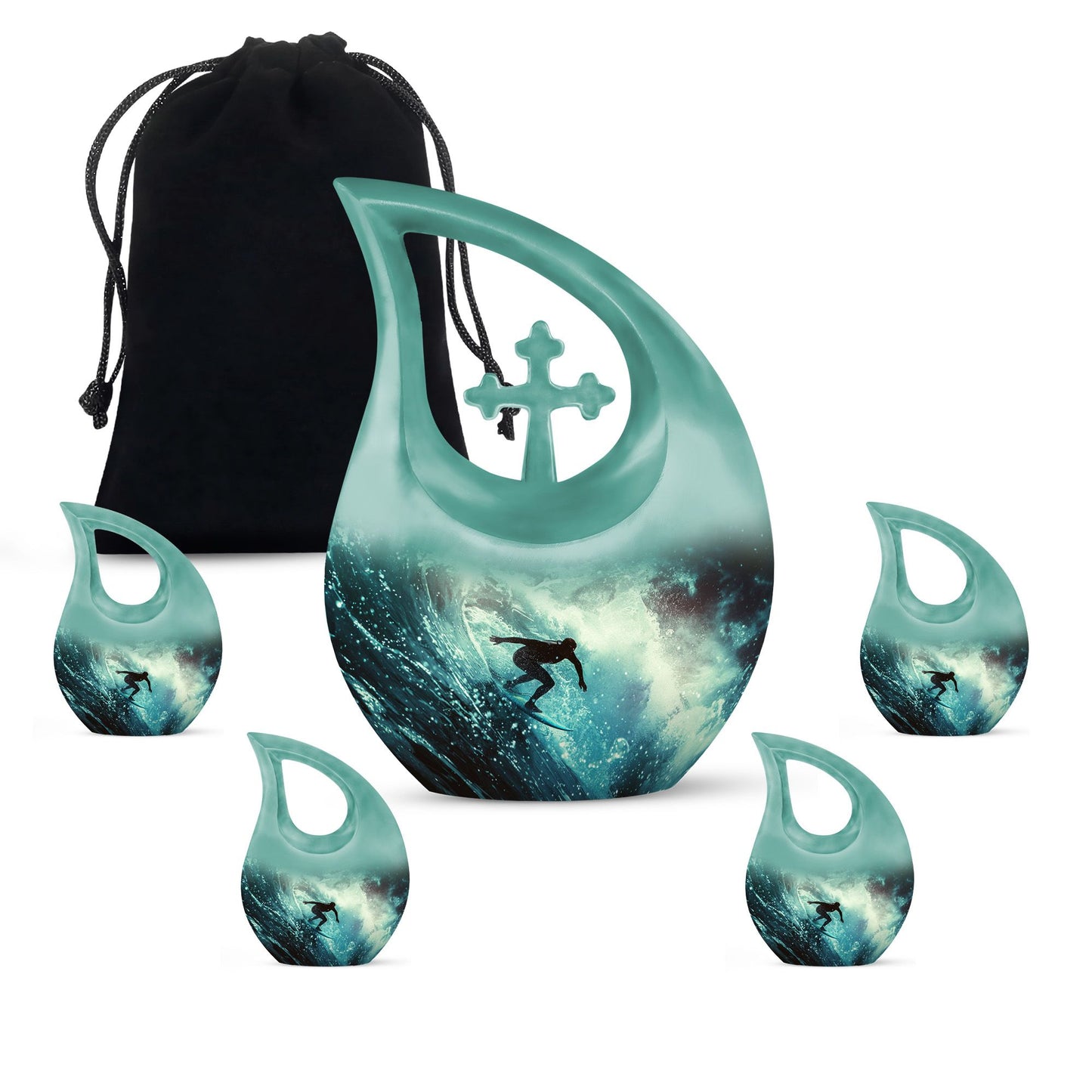Personalized Ocean Cremation Urn for Human Ashes - 10-inch, 200 cu in - Yatskia