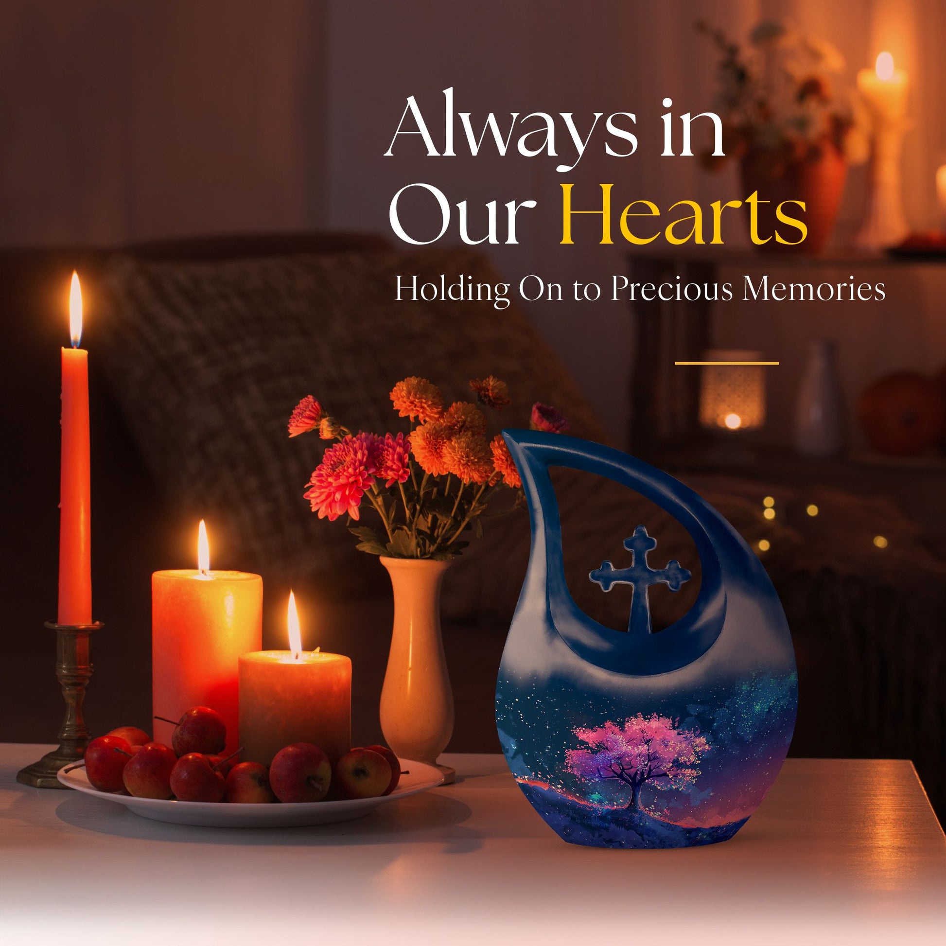 Galactic Sakura Fantasy cross drop urn